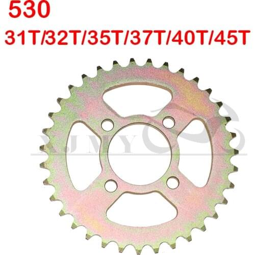 1 PCS 530 Chains 58MM 31T/32T/35T/37T/40T/45T Rear Back Sprocket Cog For 110-150cc karting ATV four-wheel off-road vehicle
