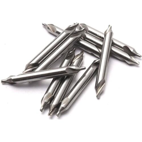 10pcs 60 Degree HSS Center Spotting Drill Bit Combined Countersink Bits 1.5mm Power Tool Center Drill Bits Metal Drill Bit