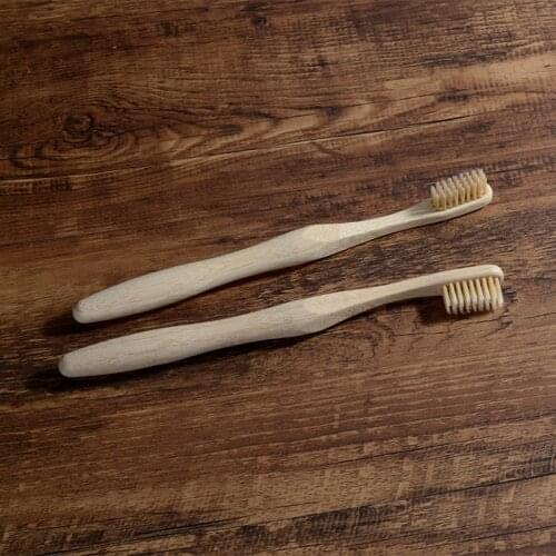10Pcs/Lots Eco Friendly Tooth Brush Bamboo Toothbrush Soft Fiber Bristles Oval Bamboo Handle Minimalist Design Toothbrushes