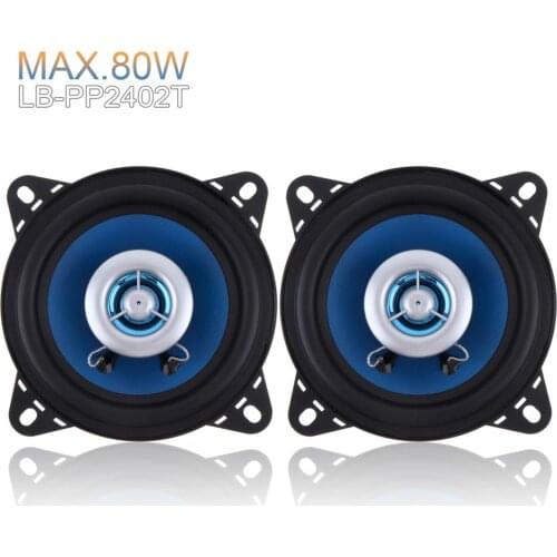 2pcs 4 Inch 80W 88dB High-End Car Coaxial Speakers 2-Way Car Audio Speakers Coaxial Speaker