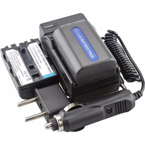 2Pcs NP-FM50 NP FM50 FM55H Battery + DC Charger Kit For Sony CCD-FRV106K DCR-PC300K DCR-TRV24 DCR-DVD100 DSR-PDX10 DCR-TRV25