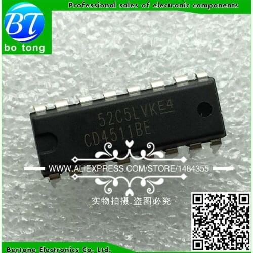 20PCS CD4511BE DIP16 CD4511 DIP new and original IC free shipping