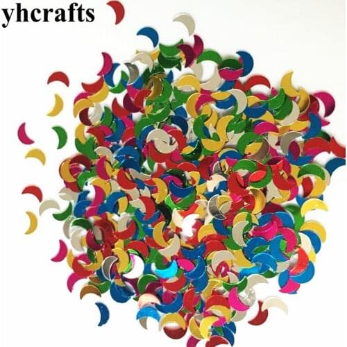 25gram/Lot.Mini 5mm moon sequins Craft material Kindergarten crafts Creative activity items Color learning Make your own cards