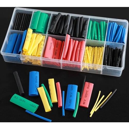 280PCS Car Wire Connector Shrinking Assorted Heat Shrink Tube Polyolefin Auto Motorcycle Wire Cable Insulated Sleeving Tubing