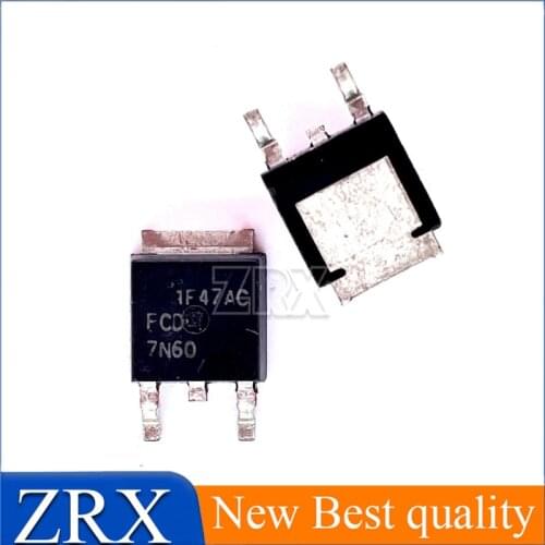5Pcs/Lot New Original FDC7N60 FQD7N60 07 N60c3 Patch Field Effect Tube TO-252 Integrated circuit Triode In Stock
