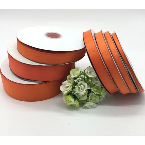 5Yards Orange 6mm 10mm 15mm 20mm 25mm 38mm 50mm Wide Monochrome Grosgrain Ribbon Hair Bows Wedding DIY Crafts