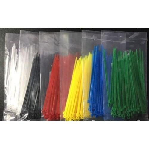 6Types=600pcs;3X150MM Self-Locking Cable Zip Ties.cable ties White BlACK Red Blue Yellow Nylon Wire color