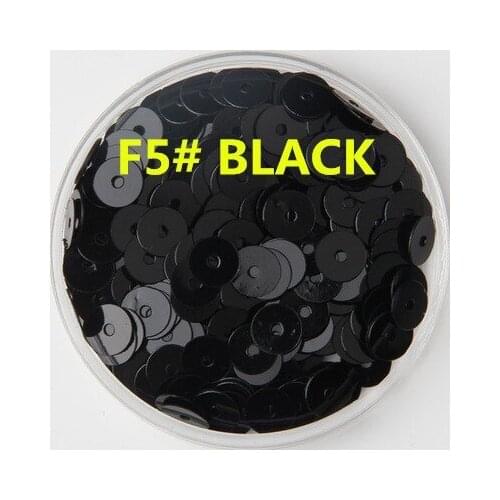 60g/lot 6mm Flat Round Sequins For Craft Bolsa Multi-colored 6mm Flat Sequins DIY Accessories Black LNHOME Confetti Spangles