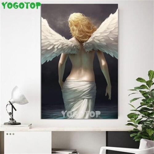 Angel Girl Diy Diamond painting Diamond embroidery Full drill mosaic Cross stitch Handmade Home Decor Feather wings YY5299