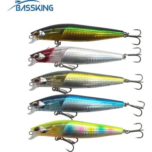 BASSKING Minnow Fishing Lure 100mm 14g Floating Hard Bait 5 Colors Isca Artificial Swimbait Wobblers Crankbait for Sea Bass