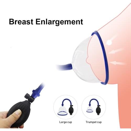 Breast Sex Toy Nipple Clamps Nipple Sucker Breast Enlargement Pump Females Masturbate Chest Massage stimulate Adult Game