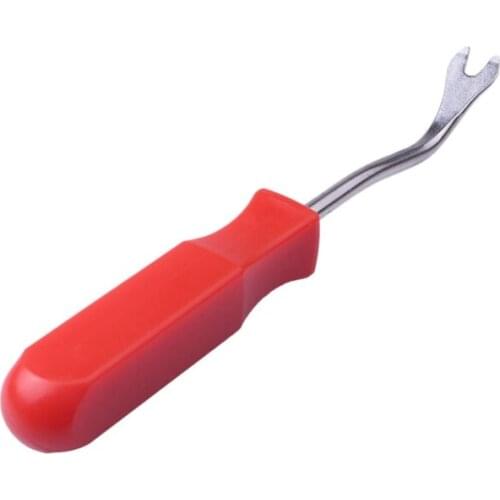 Car Door Interior Trim Clip Panel Upholstery Fastener Clip Remover Tool Screwdriver Nail Puller 4 Inch Red