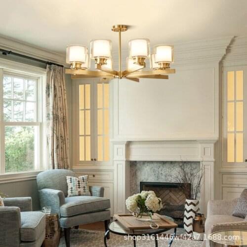 Chandeliers lighting living room ceiling lamps bedroom modern pendant ceiling lamp copper chandelier dining brass luster MJ1119