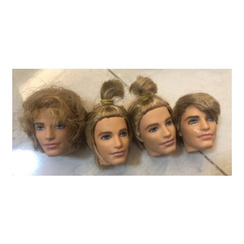 Prince Ken Doll Head Toy Girl Dressing Toy Doll Head DIY Doll Toy Parts Kids Christmas Gift White Brown Black Skin Men Doll Head