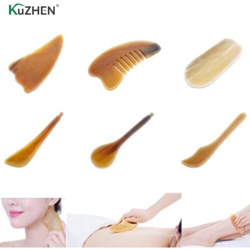 Natural Resin Amber Gua Sha Massage Scraping for Face Neck Beeswax Guasha Scraper Massager Therapy Acupoint Acupressure 9Styles