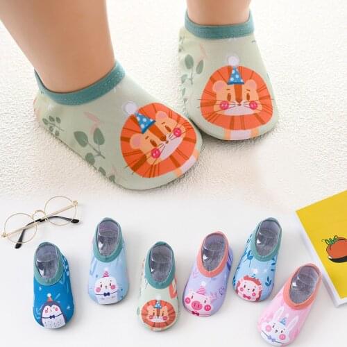 Baby Kids Boys Girls Cartoon The Floor Socks Barefoot Aqua Socks Non-slip Shoes Casual Comfortable Flats Prewaller Shoe Туфли