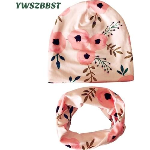 New Fashion Kids Scarf Hat Sets Autumn Winter Baby Hats for Girls Boys Cap Scarf Child Cap Toddler Baby Beanies Hat