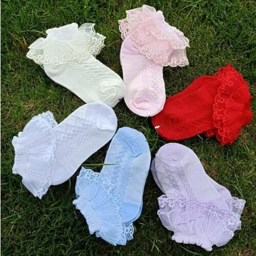 New Summer Thin Section Children Lace Socks Baby Hosiery For Girl Mesh Lace Princess Sock Ankle Short Toddler Sock