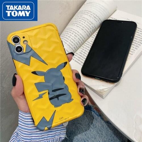 TAKARA TOMY Pokemon Irregular Original Phone Case for IPhone 6S/7/8P/X/XR/XS/XSMAX/11/12Pro/12min Phone Couple Case Cover