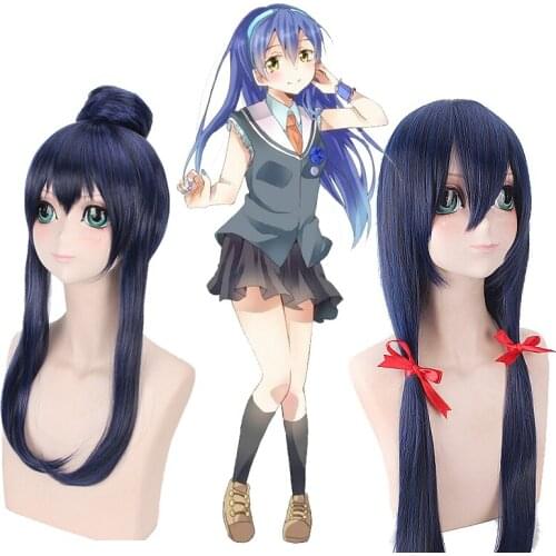Love Live Sonoda Umi Wig LoveLive Cosplay Props Navy Hair Theme Party Role Play Wigs Comic Con Carnival Costumes Girls Wigs