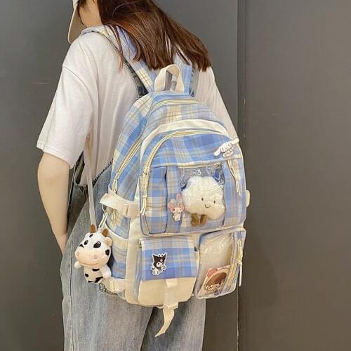 Kawaii Girl Harajuku Backpack Women Waterproof School Bag College Student Nylon Backpack Cute Book Female Bag Trendy New Fashion