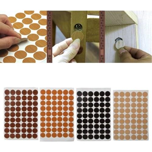 54Pcs 20mm Wooden Furniture Self Adhesive Cabinet Screw Cap Covers Hole Stickers