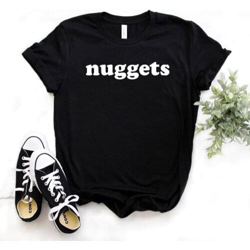 Nuggets Latina Print Women tshirt Cotton Casual Funny t shirt For Yong Lady Girl Top Tee 6 Colors Drop Ship NA-435