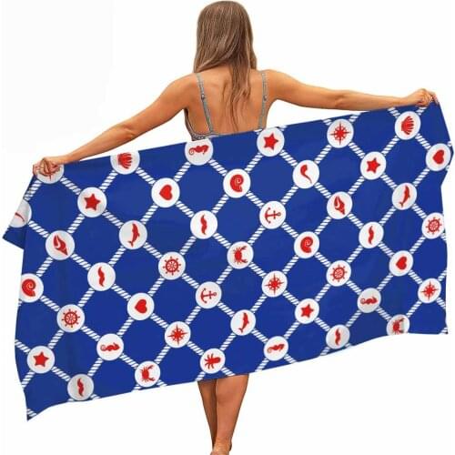 Schiff Anker Mikrofaser Pool Strand Handtuch Tragbare Schnell Schnell Trocken Im Freien Reise Schwimmen Decke