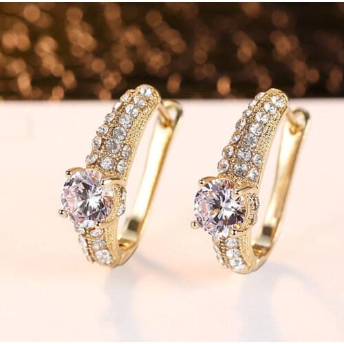 Dovolov Zircon Zircon Stone Earrings Jewelry Gifts CZ Zircon Drop Earrings Wedding Earrings For Women Fashion
