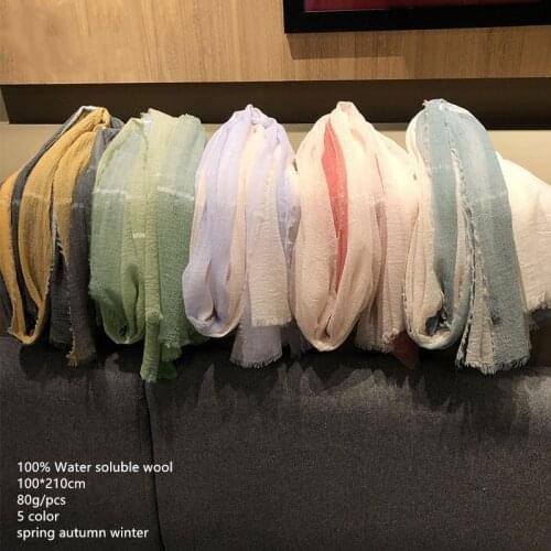 Naizaiga 100% wool sheep wool plaid women luxury women scarf wrinkle plaid women shawl , JRSM86