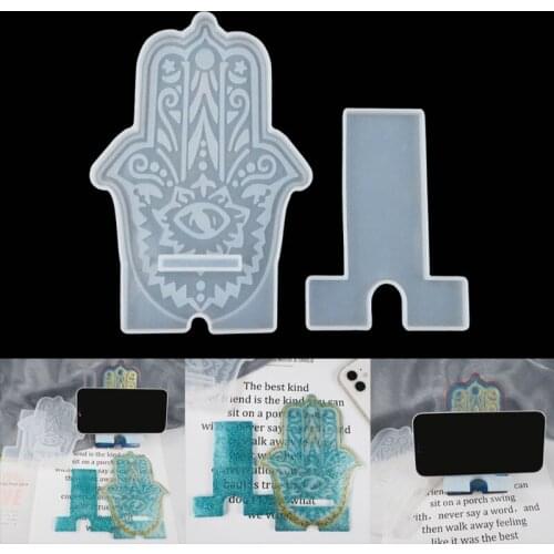 Crystal Epoxy Resin Mold DIY Cellphone Bracket Mobile Phone Stand Silicone Mould