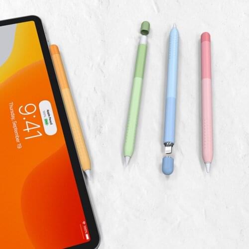 Silicone Protective Case Holder with Tip Cover Protector Lovely Protective Pouch Cap Holder Cover for Apple Pencil 1 2