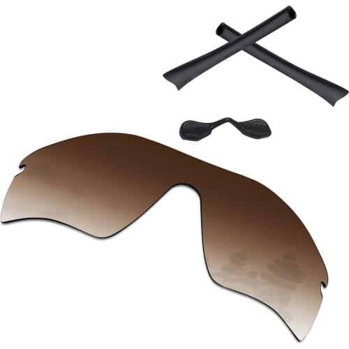 SmartVLT Brown Gradient Polarized Replacement Lenses and Black Rubber Kit for Oakley Radar Path Sunglasses