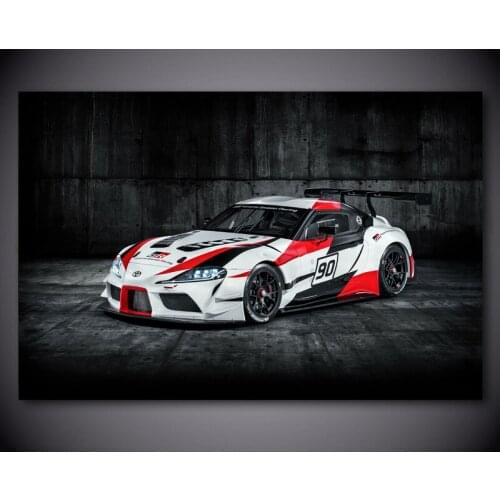 Supercar Toyota GR Supra Racing Concept Car wall Art canvas decoration poster prints For living room home bedroom decor painting