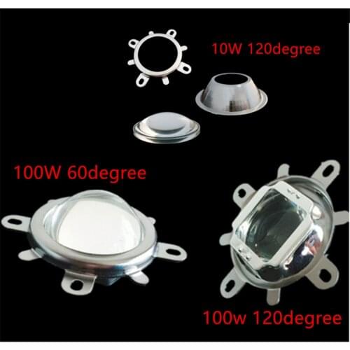 10W 20W 30W 50W 70W 100W Integrated LED Light 44mm Lens + 50mm Reflector Collimator + Fixed Bracket 60/120 degrees