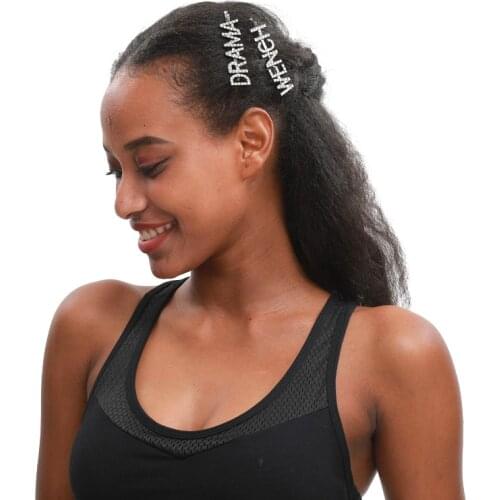 Good Quality Word Hairclips Hot Popular Letters Bobby Pins Shiny Crystal Hair Clips Unique Hairgrips Hair Accessories WHOLESALE