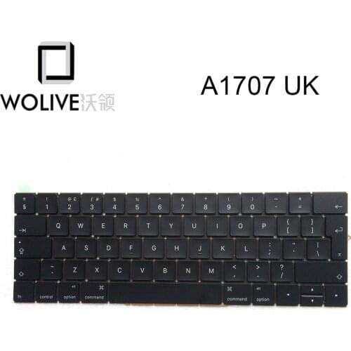 Wolive For MacBook Pro Retina 15" A1707 2016 2017 MPTR2LL/A MPTT2LL/A UK Keyboard