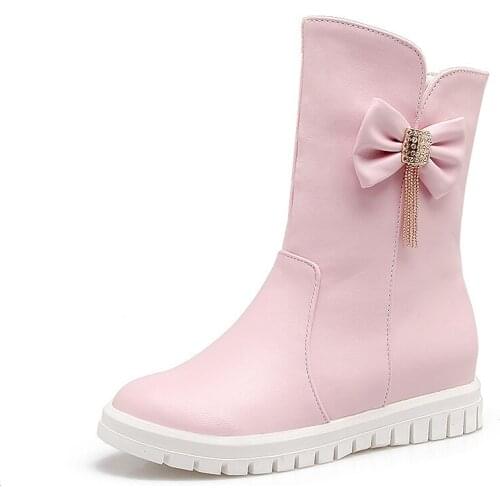 College in wind and snow boots in the winter of 2018 flat bow 31-43 yards tube female boots in 181114