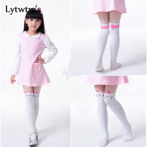 1 Piece Lytwtws Baby Girl Spring Summer Autumn Cartoon Kawaii Children Tights Pantyhose Stockings Kids Ballet Clothes Toddler