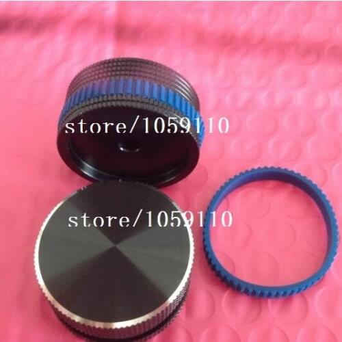 10pcs 40*18*6mm Multi-turn Potentiometer Knob cap black Volume Control Knob Aluminum Lattice grooved knob
