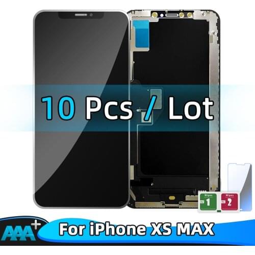 10 pcs For iPhone XS Max LCD Display OLED For Tianma AMOLED OEM Touch Screen With Digitizer Replacement Assembly Parts Black
