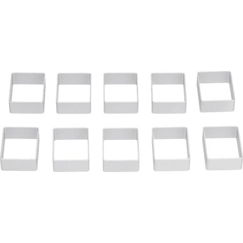 10Pcs/Set Stainless Steel Moon Cake Mold Set Cookies Biscuits Cutter DIY Baking Mold Set