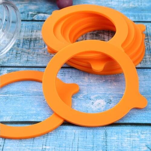 10Pc Regular Mouth Mason Jars Gaskets Replacement Silicone Leakproof Sealing Washers Reusable Drinking Jar Canning Seals O Rings