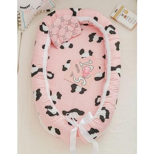 90*55*15 cm Cotton 2 pcs Folding Baby Nest Bed Crib Bed+pillow Portable Removable And Washable Crib Baby Sleep Pad Home Bed