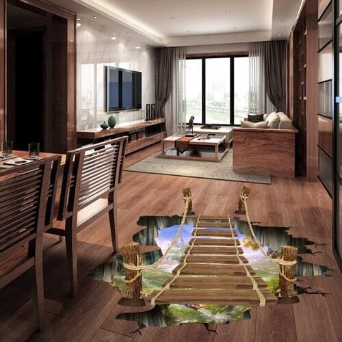 3D broken wall cosmic space wall sticker home living room bedroom floor decor decals Removable decorative PVC material Mural