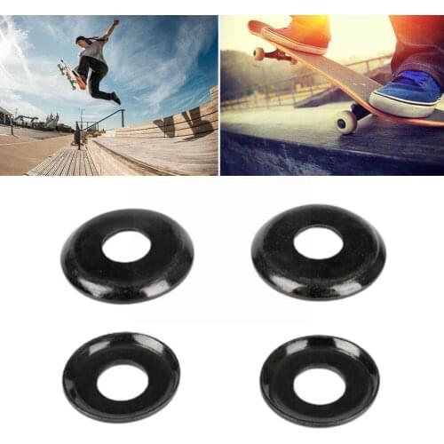 4pcs Longboard Skateboard Bushings Bridge Washers Set Thickened Bowl With Brand New Shock Nuts Cover Cup Part Absorber O6Q2