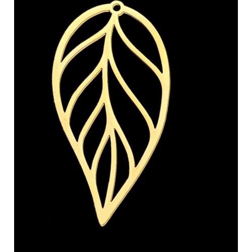 5pcs/lot 100% Stainless Steel Leaf Decoration DIY Earring Pendant Charm Wholesale Finding Supplies Never Fade