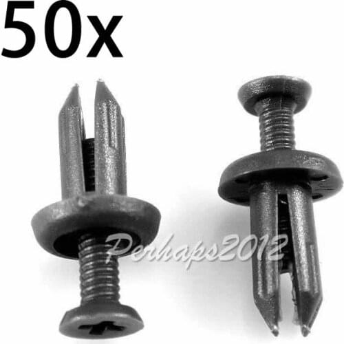 50 pcs Front Bumper Fascia Push Retainer Clip Nylon Fastener Rivet 90467-05090-B1 For Corolla & Matrix 2009 Scion 2008 - On