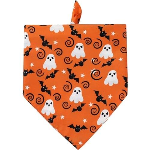 Cat Dog Bandana Bibs Scarf Collar Adjustable Pet Neckerchief Saliva Towel for Small Medium Large Dogs Halloween Decoration