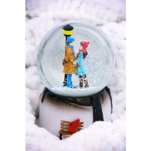 Big size Romantic Lovers Snow Globe 6 Color 5 Music Automatic Inkjet Gift trend gift hallowen christmas snow globe